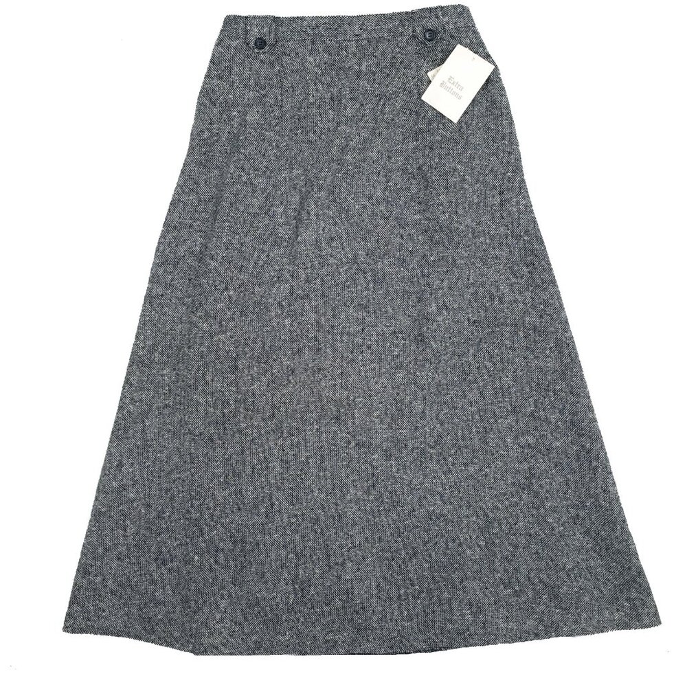 NEW $149 Orvis Donegal Tweed Boot Skirt! Navy Heather Heavier Weight Fully Lined